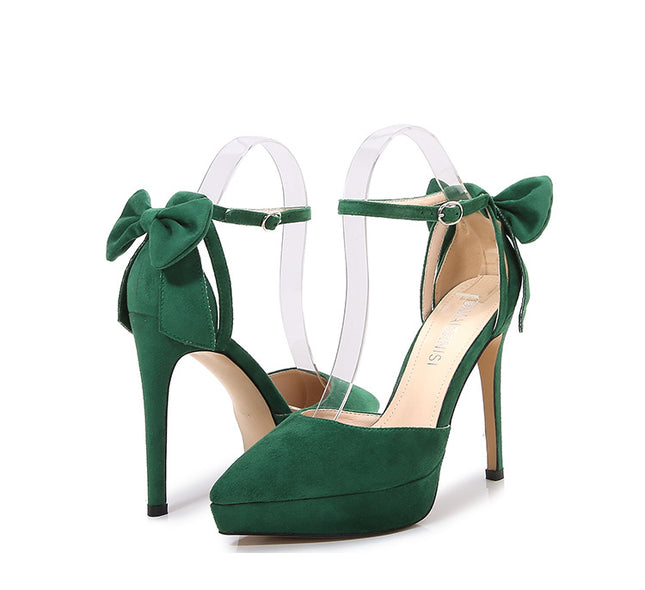 Women's Pointed Toe Ankle Strap Dress Platform Stiletto High Heel
