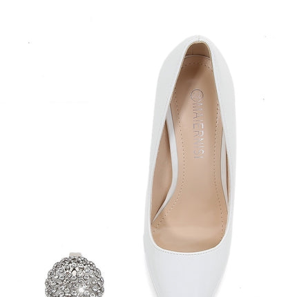 Women's Closed Toe Stiletto High Heels Pumps Slip-on Dress Heels