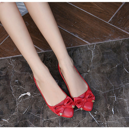Women's Chunky Low Block Heels Closed Toe Dress Pumps Shoes