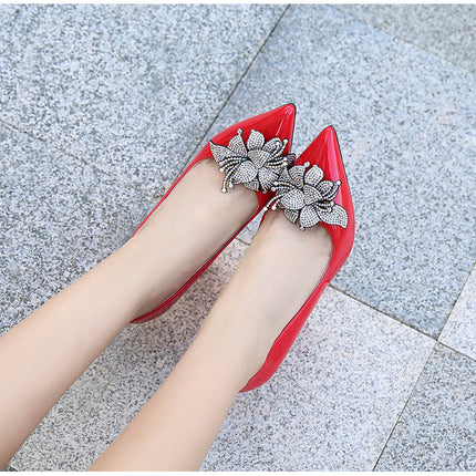 High Heels for Women Pointed Toe Dress Shoes Chunky Block Heels Pumps