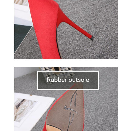 Women's Pumps Slip On Stiletto High Heels with Pointed Toe Dress Heels