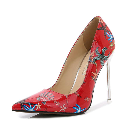 Women's Pumps Pointy Closed Toe Stiletto Sexy High Heels Slip on Dress Shoes