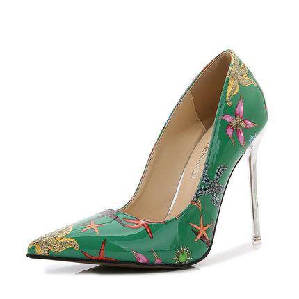 Women's Pumps Pointy Closed Toe Stiletto Sexy High Heels Slip on Dress Shoes