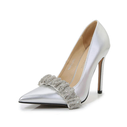 Women's Pointed Toe Slip on Stilettos Party Wedding Pumps Shoes Model A