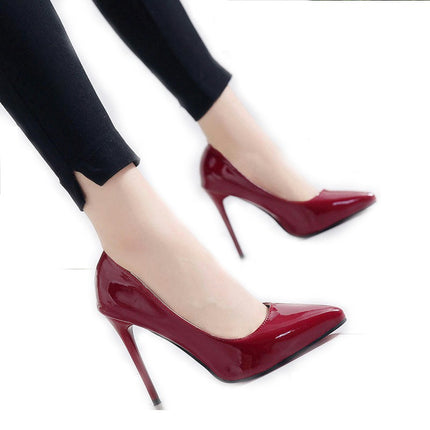 Women's Pumps Pointy Toe Dress Shoes Slip on Stiletto Pumps Model H