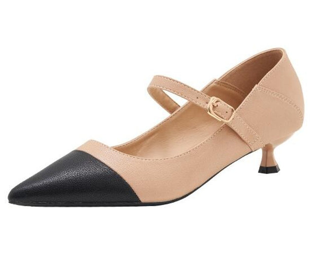 Women's Pointed Closed Toe Heels Pumps Strap Stiletto High Heels
