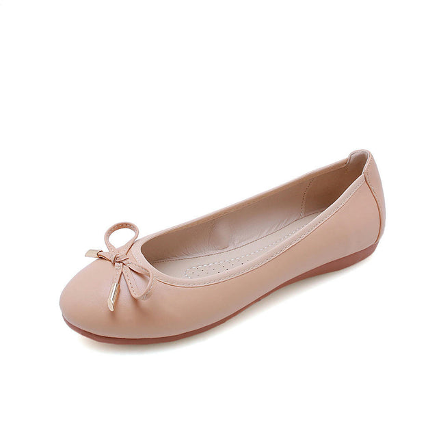 Women's Round Toe Ballet Flats Comfortable Bow Flats Shoes