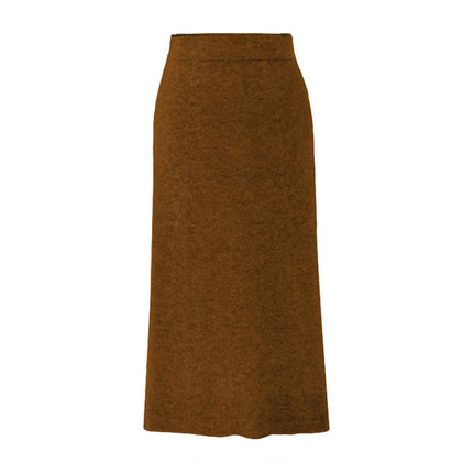 Women's High Waist Pencil Skirts Stretchy Bodycon Side Slit Midi Skirt