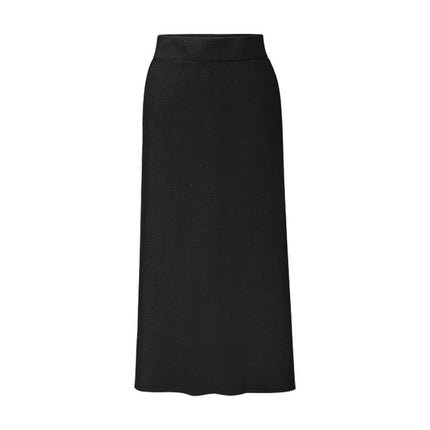 Women's High Waist Pencil Skirts Stretchy Bodycon Side Slit Midi Skirt