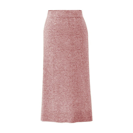 Women's High Waist Pencil Skirts Stretchy Bodycon Side Slit Midi Skirt