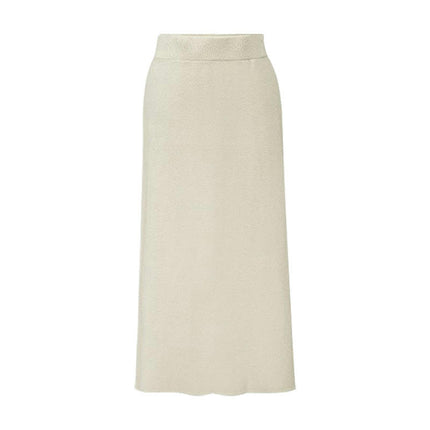 Women's High Waist Pencil Skirts Stretchy Bodycon Side Slit Midi Skirt