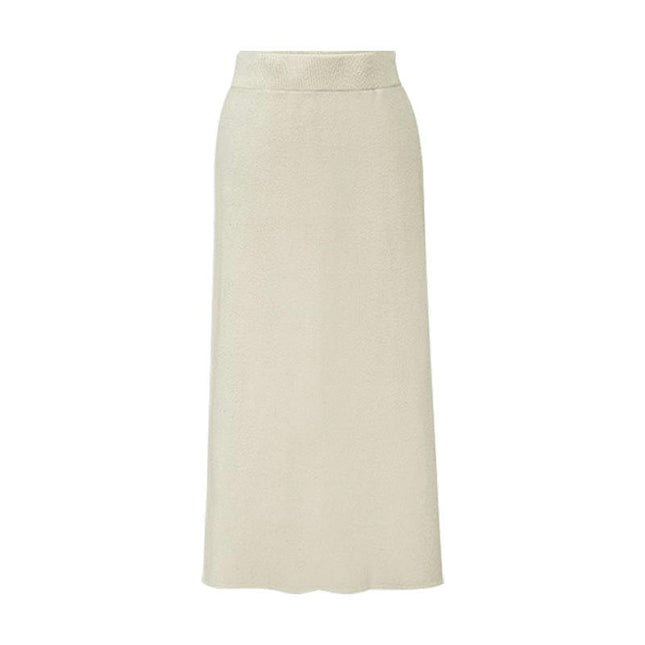 Women's High Waist Pencil Skirts Stretchy Bodycon Side Slit Midi Skirt