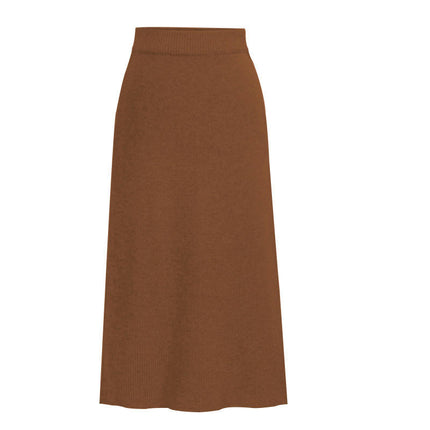 Women's Solid Basic Below Knee Stretchy Pencil Skirt