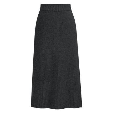 Women's Solid Basic Below Knee Stretchy Pencil Skirt