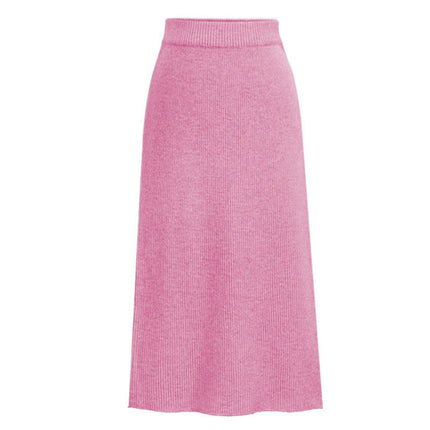 Women's Solid Basic Below Knee Stretchy Pencil Skirt