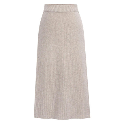 Women's Solid Basic Below Knee Stretchy Pencil Skirt