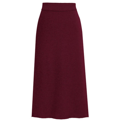 Women's Solid Basic Below Knee Stretchy Pencil Skirt