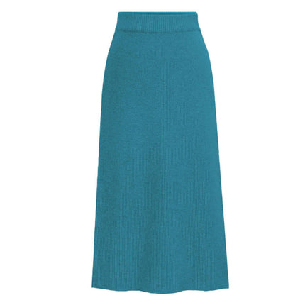 Women's Solid Basic Below Knee Stretchy Pencil Skirt