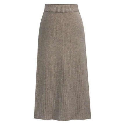 Women's Solid Basic Below Knee Stretchy Pencil Skirt