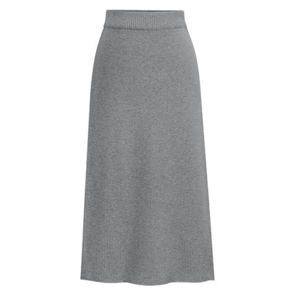 Women's Solid Basic Below Knee Stretchy Pencil Skirt