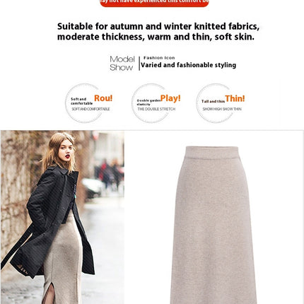 Women's Solid Basic Below Knee Stretchy Pencil Skirt