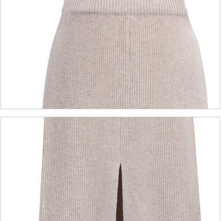 Women's Solid Basic Below Knee Stretchy Pencil Skirt