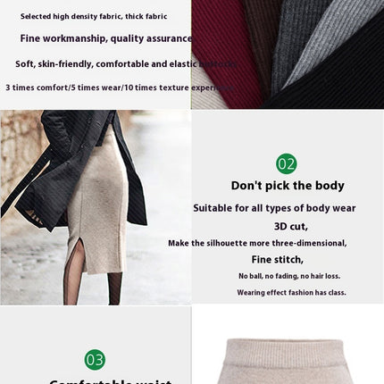 Women's Solid Basic Below Knee Stretchy Pencil Skirt