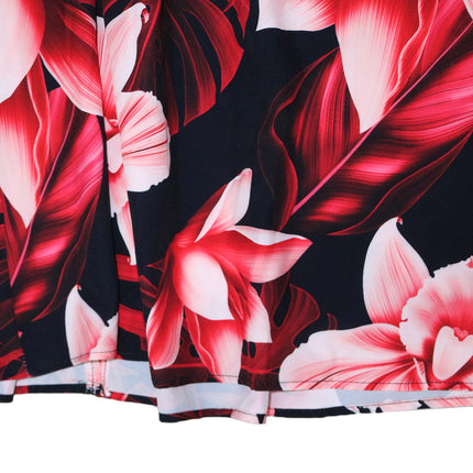 Women's Casual Print Side Split High Waist Zipper Maxi Skirt