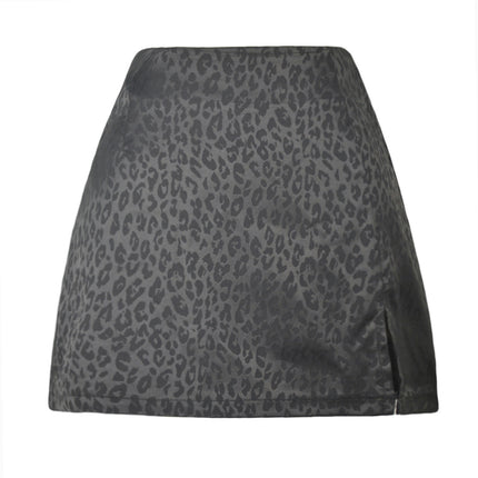 Women's Elegant Satin Side Split Slit Zipper High Waist Mini Short Skirt