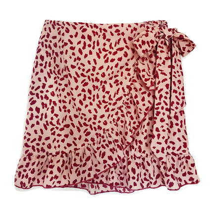 Women's Summer Wrap Floral High Waist Ruffle Short Mini Skirts