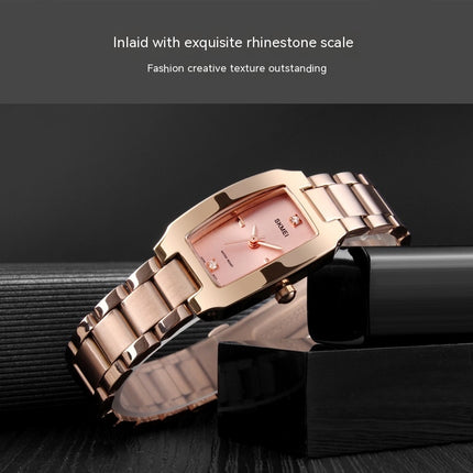 Couple Watch Analog Quartz Diamond Stainless Steel Waterproof Wrist Watch