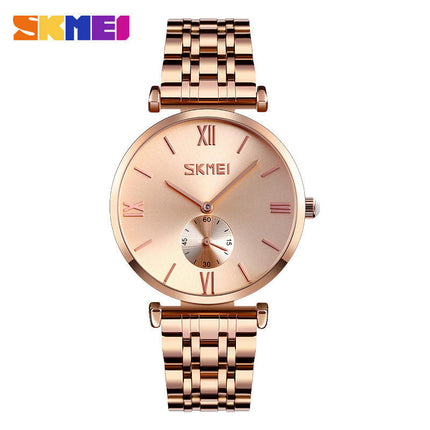 Ultra Thin Simple Couples Watches Stainless Steel Strap Watch Men and Women Quartz Watches