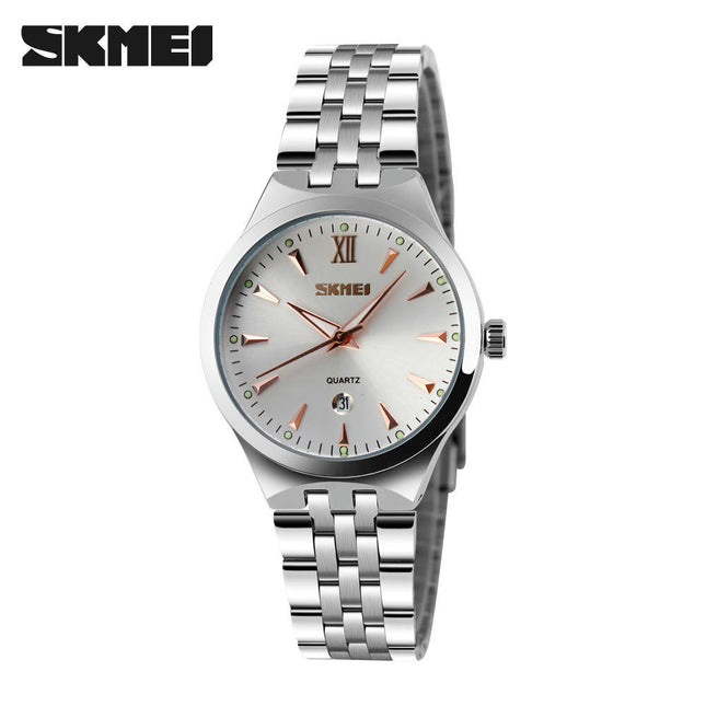 Couple Watch Men and Women Quartz Stainless Steel Strap Waterproof Watches