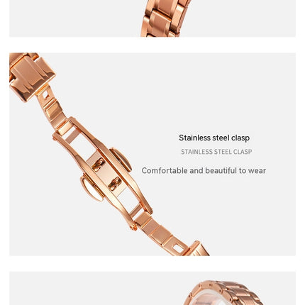 Women Watches Stainless Steel Waterproof Analog Date Watch