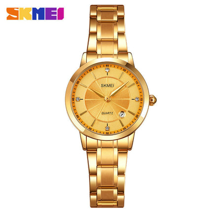 Women Watches Stainless Steel Waterproof Analog Date Watch