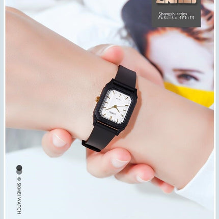 Women Wrist Watch, Square Quartz Waterproof Ultra-Thin Analog Watches for Girls Students
