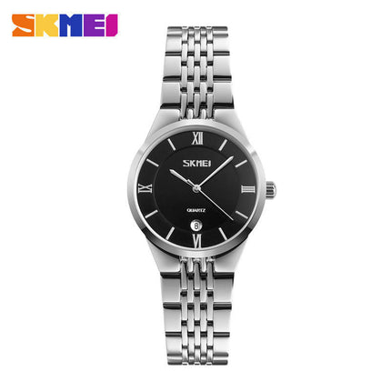 Couple Watches Stainless Steel Watches Men and Women Quartz Date Wrist Watches