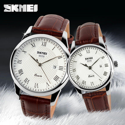 Couple Watches Men Women Waterproof Date Analog Quartz Watch