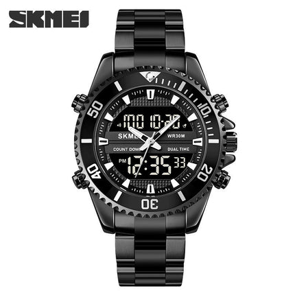 Men's Analog Digital Watches Stainless Steel Back Light Waterproof Watch