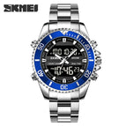 Silver shell blue circle