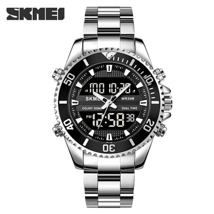 Men's Analog Digital Watches Stainless Steel Back Light Waterproof Watch