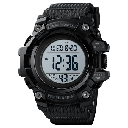 Large Dial Outdoor Sports Watch Men's Multi-Functions Digital Waterproof Watch LED Alarm