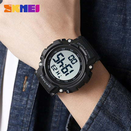 Men Sports LED Screen Digital Watches Waterproof Luminous Stopwatch Alarm Watch