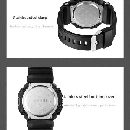 Men Sports LED Screen Digital Watches Waterproof Luminous Stopwatch Alarm Watch