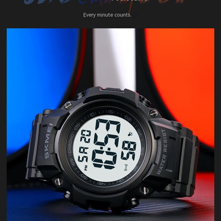 Men Sports LED Screen Digital Watches Waterproof Luminous Stopwatch Alarm Watch