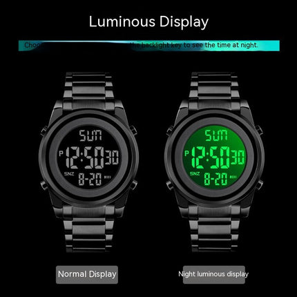 Men's Multifunction LED Digital Watches Alarm Stainless Steel Waterproof Watch