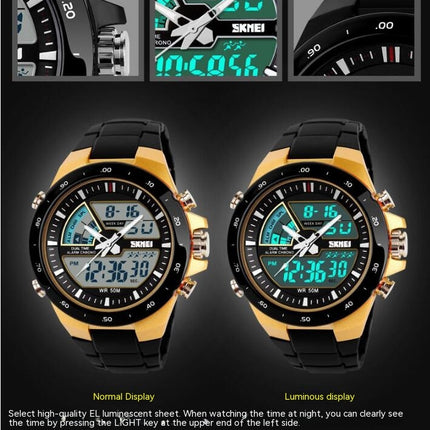 Men's Analog Digital Sports Watches Multifunctional Waterproof LED Watch