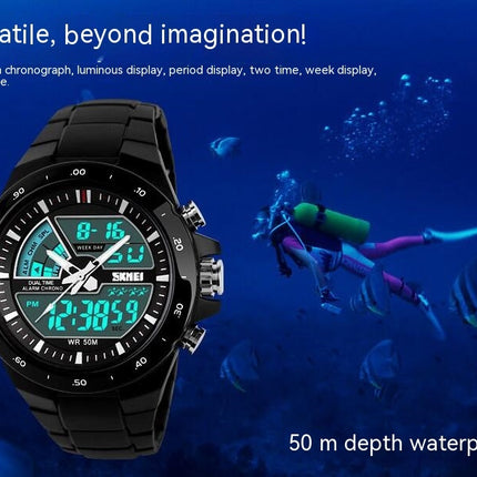 Men's Analog Digital Sports Watches Multifunctional Waterproof LED Watch