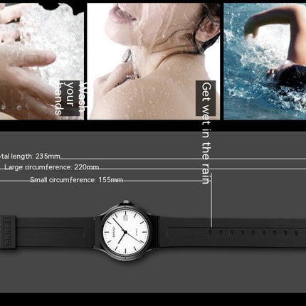 Waterproof Sports Analog Female Watches, Students Glowing Easy to Read Dial Wristwatch