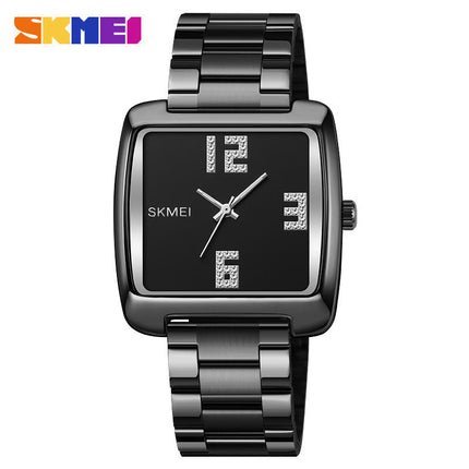 Men Stainless Steel Watch, Simple Big Face Diamond Watch for Men